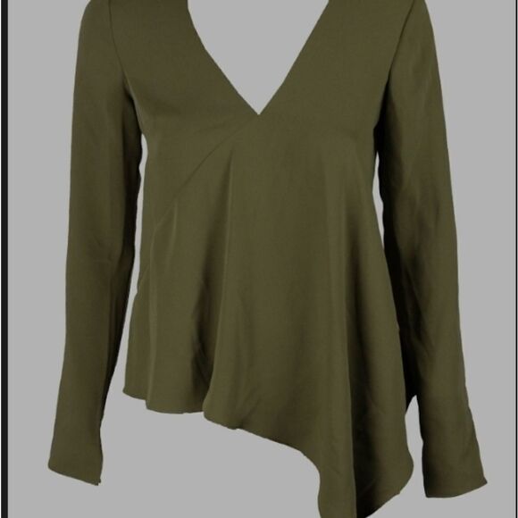 RACHEL ROY WOMENS LONG SLEEVE ASYMMETRICAL TOP - Picture 1 of 9